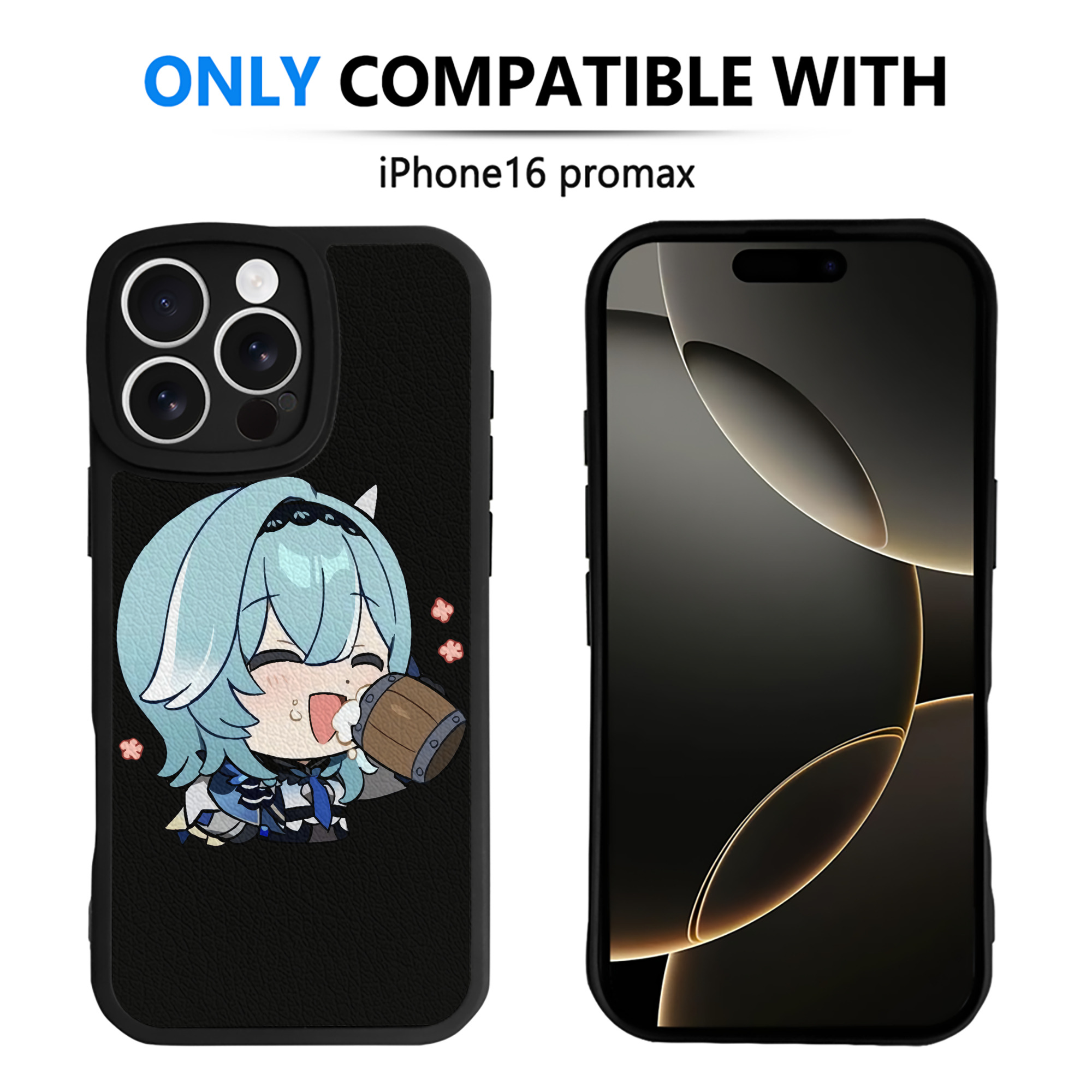 げんし神 优菈 ゆうら genshin Yūra 【iPhone 16シリーズ対応】シリコンスマホケース（レザー調） 材質：シリコン
